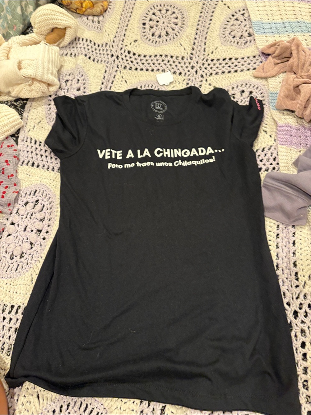 Black Graphic Women's Tee - Vete a la Chingada